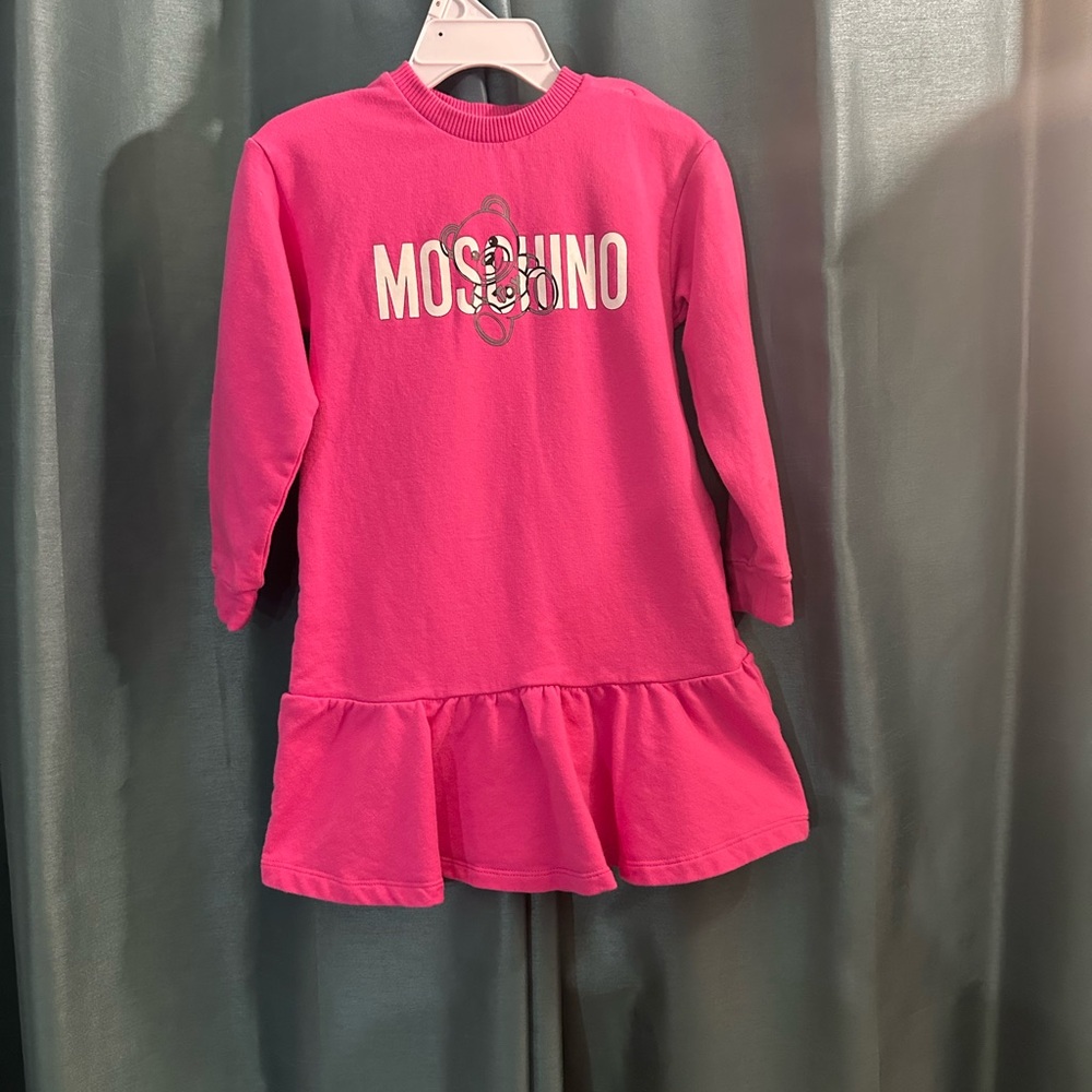 Moschino Pink Sweatshirt with Ruffle Hem